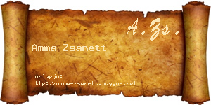 Amma Zsanett névjegykártya